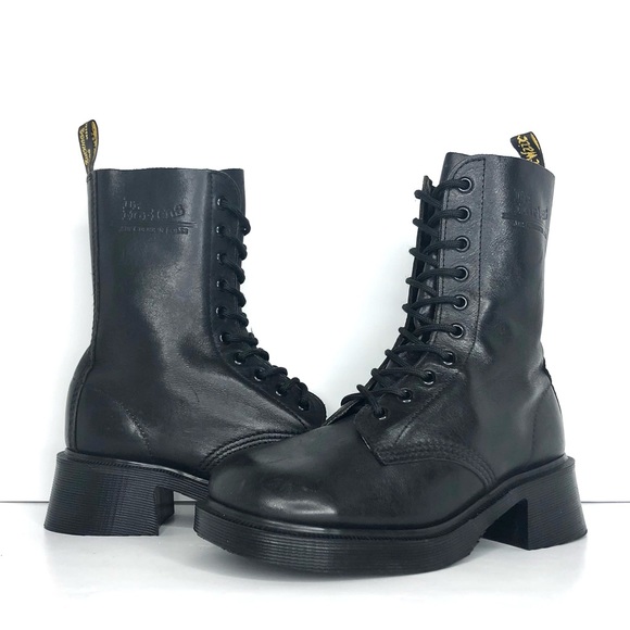Dr. Martens Shoes Dr Martens England Square Toe Block Heel Stacked